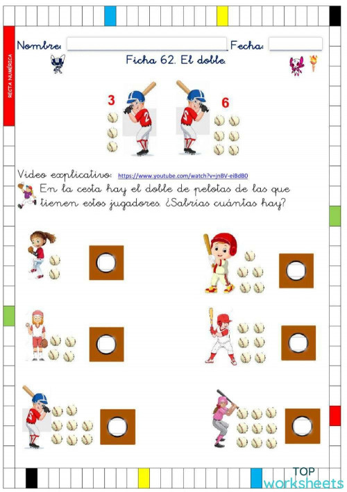 El doble de un número. Ficha interactiva TopWorksheets El doble de un número. Ficha interactiva TopWorksheets