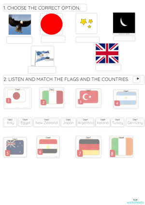 English language: interactive worksheets and online exercises