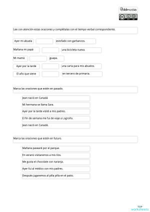 CONJUGAR VERBOS. Interactive worksheet | TopWorksheets